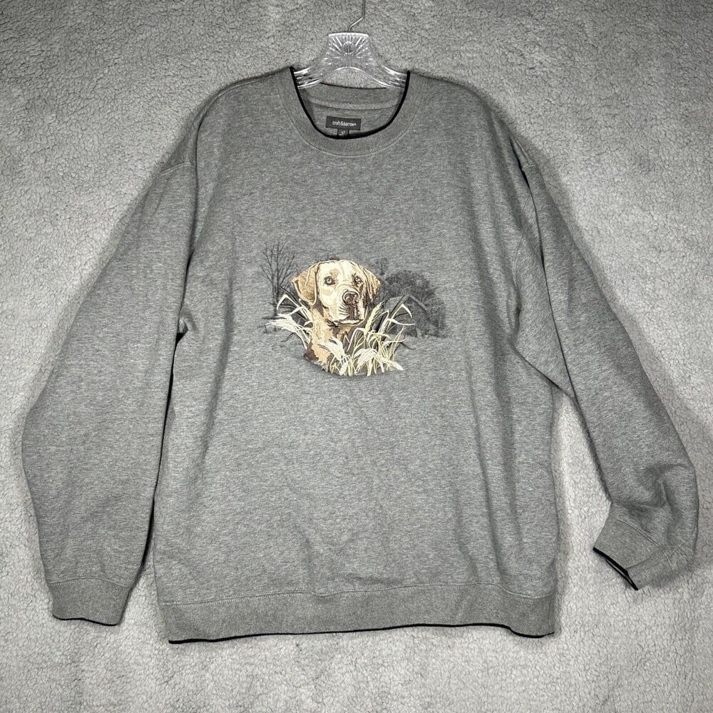 Croft & Barrow Men’s LT Large Tall Water Dog Graphic Embroidery Sweatshirt